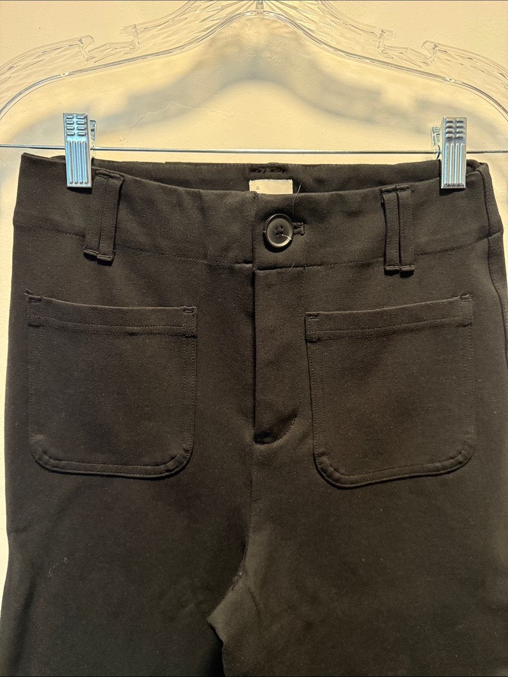a new day Black Stretch Front-Pocket Trousers